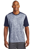 Sport-Tek® PosiCharge® Electric Heather Colorblock Tee. ST395