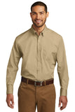 Port Authority® Long Sleeve Carefree Poplin Shirt. W100