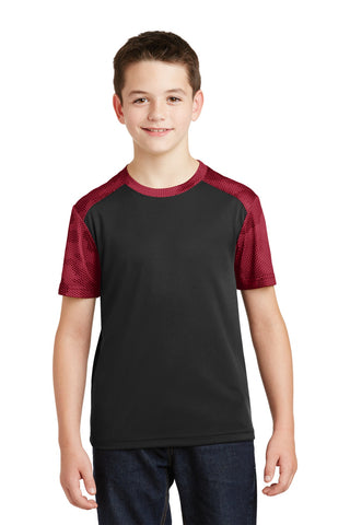 Sport-Tek® Youth CamoHex Colorblock Tee. YST371
