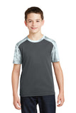 Sport-Tek® Youth CamoHex Colorblock Tee. YST371