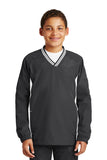 Sport-Tek® Youth Tipped V-Neck Raglan Wind Shirt. YST62