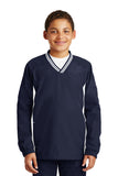 Sport-Tek® Youth Tipped V-Neck Raglan Wind Shirt. YST62