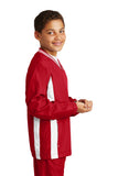 Sport-Tek® Youth Tipped V-Neck Raglan Wind Shirt. YST62
