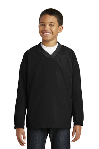 Sport-Tek® Youth V-Neck Raglan Wind Shirt. YST72