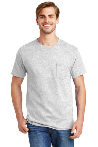 Hanes® - Tagless® 100%  Cotton T-Shirt with Pocket.  5590