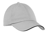 Port & Company® - Washed Twill Sandwich Bill Cap.  CP79