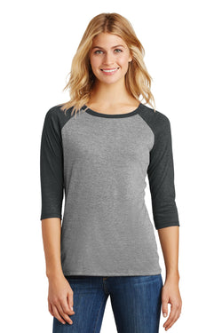 District Made® Ladies Perfect Tri® 3/4-Sleeve Raglan. DM136L