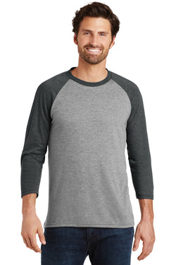 District Made® Mens Perfect Tri® 3/4-Sleeve Raglan. DM136