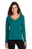 District Made® Ladies Drapey Long Sleeve Tee. DM413