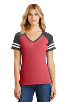 District Made® Ladies Game V-Neck Tee. DM476