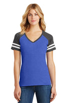District Made® Ladies Game V-Neck Tee. DM476