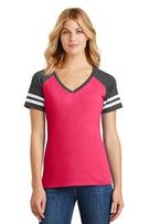 District Made® Ladies Game V-Neck Tee. DM476