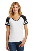 District Made® Ladies Game V-Neck Tee. DM476