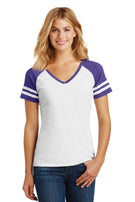 District Made® Ladies Game V-Neck Tee. DM476