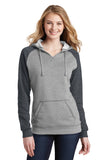 District® Juniors Lightweight Fleece Raglan Hoodie.  DT296