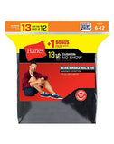 Hanes Men's Cushion No-Show Socks 13-Pack (Includes 1 Free Bonus Pair)