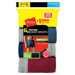 Hanes Men's TAGLESS Boxer Brief with Comfort Flex&reg; Waistband 6-Pack (Includes 1 Free Bonus Boxer Brief)