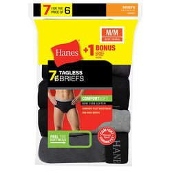 Hanes Men's Mid Rise Brief with Comfort Flex&reg; Waistband 7-Pack (Includes 1 Free Bonus Brief)
