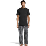 Hanes Men's Sleep Set with Woven Knit Pants