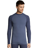 Hanes Men's Space Dye 4-Way Stretch Thermal Crewneck