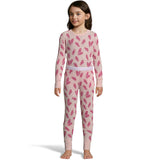 Hanes Girls' Print Waffle Knit Thermal Set