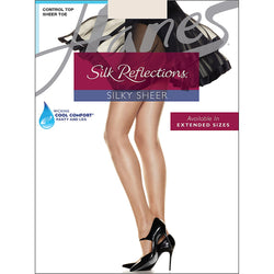 Hanes Silk Reflections Control Top Sheer Toe Pantyhose