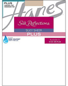 Hanes Silk Reflections Plus Sheer Control Top Enhanced Toe Pantyhose