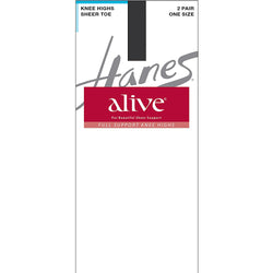 Hanes Alive Full Support Sheer Knee Highs 2-Pack