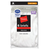 Hanes Boys' White Briefs Value 6-Pack