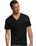 Hanes Men's Dyed ComfortSoft&reg; TAGLESS&reg; V-Neck Undershirt 4-Pack