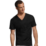 Hanes Men's Dyed ComfortSoft&reg; TAGLESS&reg; V-Neck Undershirt 4-Pack