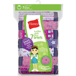 Hanes Tagless&reg; Toddler Girls Days of the Week Pre-Shrunk Cotton Briefs 7-Pack