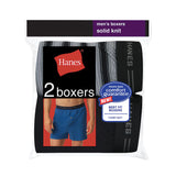 Hanes Men's Exposed Waistband Knit Boxer 2 Pack