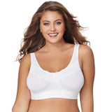 Just My Size Pure Comfort&reg; Wirefree Bra with Lace Trim & Back Close