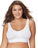 Just My Size Pure Comfort&reg; Wirefree Bra with Lace Trim & Back Close