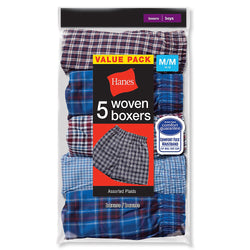 Hanes Boys Red Label Tartan Boxer