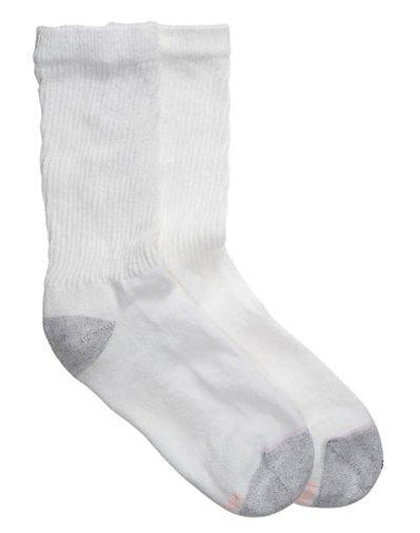 Hanes Cushioned Women's Crew Athletic Socks Extended Size 10-Pack