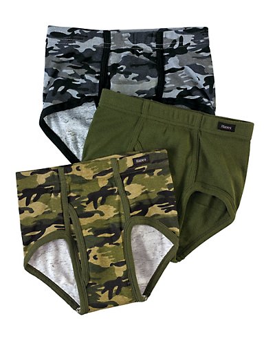 Boys' Hanes Ultimate Brief with ComfortSoft&reg; Waistband Assorted 3-Pack