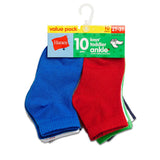 Hanes Boys' Toddler Ankle 10-Pack