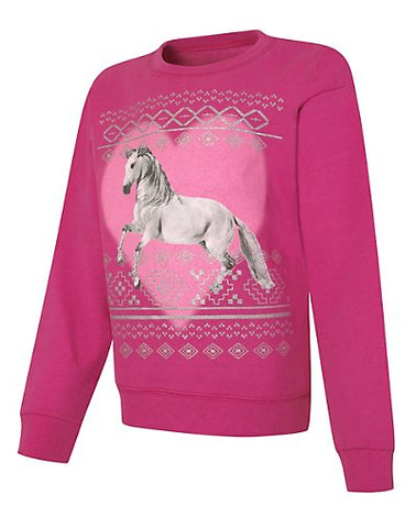 Hanes EcoSmart&reg; Girls' Young Wild Free Crewneck Sweatshirt