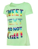 Hanes Girls' Tweet Text Peplum Tee