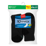 Hanes Boys' Ankle EZ Sort&reg; Socks 10-Pack