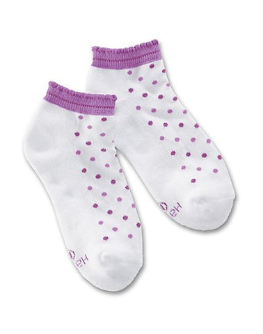 Hanes Ultimate Girls' Scallop Low-Cut EZ Sort&reg; Socks 4-Pack