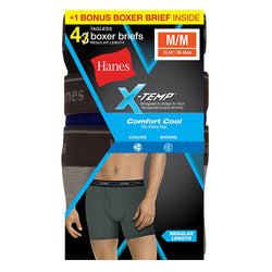 Hanes Men's X-Temp&reg; Comfort Cool&reg; Boxer Brief 4-Pack (Includes 1 Free Bonus Boxer Brief)