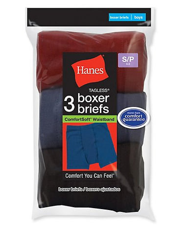 Hanes Boys' ComfortSoft&reg; Dyed Boxer Briefs 3-Pack