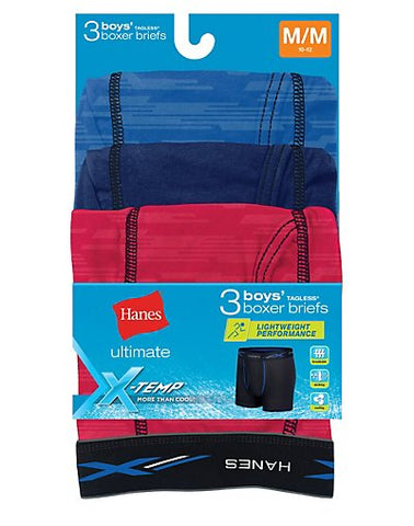 Hanes Ultimate&reg; Boys' X-Temp&reg; Performance Boxer Briefs 3-Pack