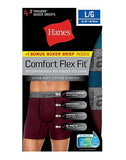 Hanes Men's Comfort Flex Fit&reg; Ultra Soft Cotton Stretch Boxer Briefs 4-Pack (3 + 1 Free Bonus Pack)