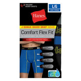 Hanes Men's Comfort Flex Fit&reg; Breathable Mesh Long Leg Boxer Briefs 4-Pack (includes 1 Free Bonus Boxer Brief)