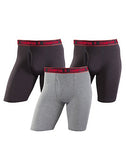Champion Men's Cotton Performance Long Leg Boxer Brief 3-Pack