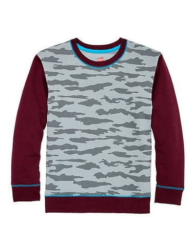Hanes Boys' Camo Fleece Colorblock Sweatshirt
